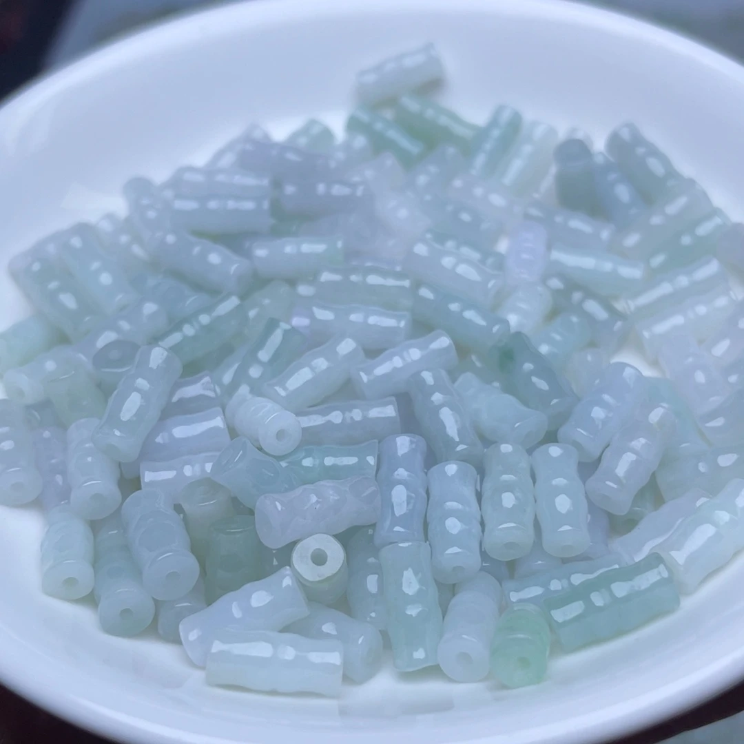 翡翠散珠卡4.5竹节50个