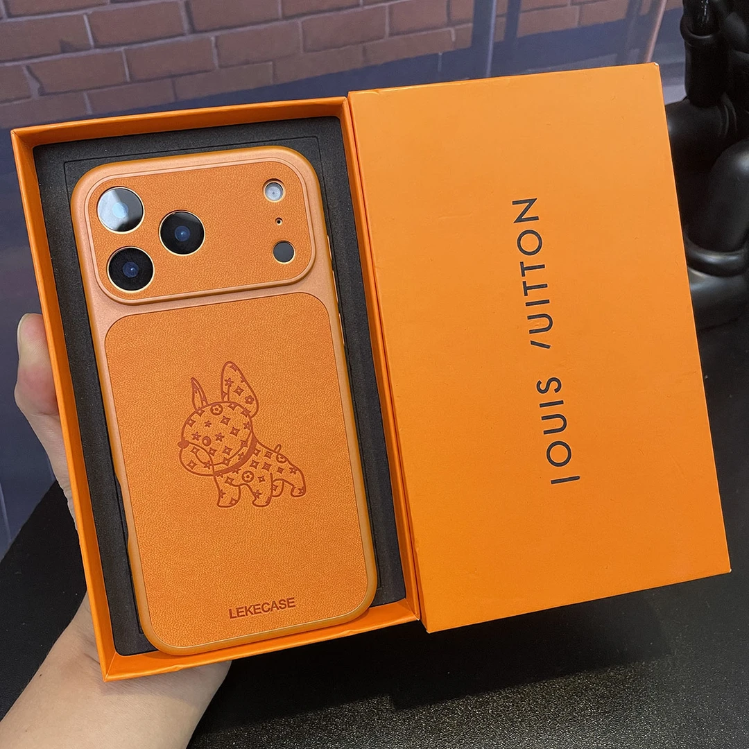 橙色大视窗适用苹果17promax手机壳带一体控键16防摔15全包14皮质