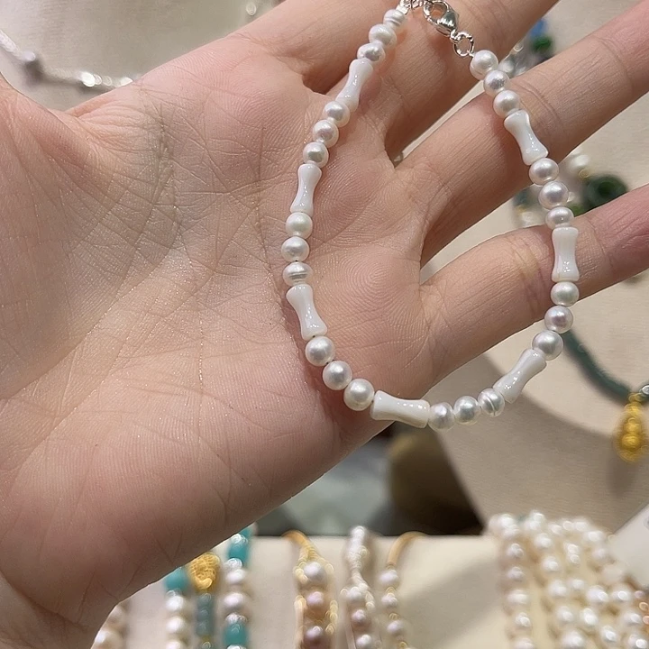 手绳淡水珍珠合金