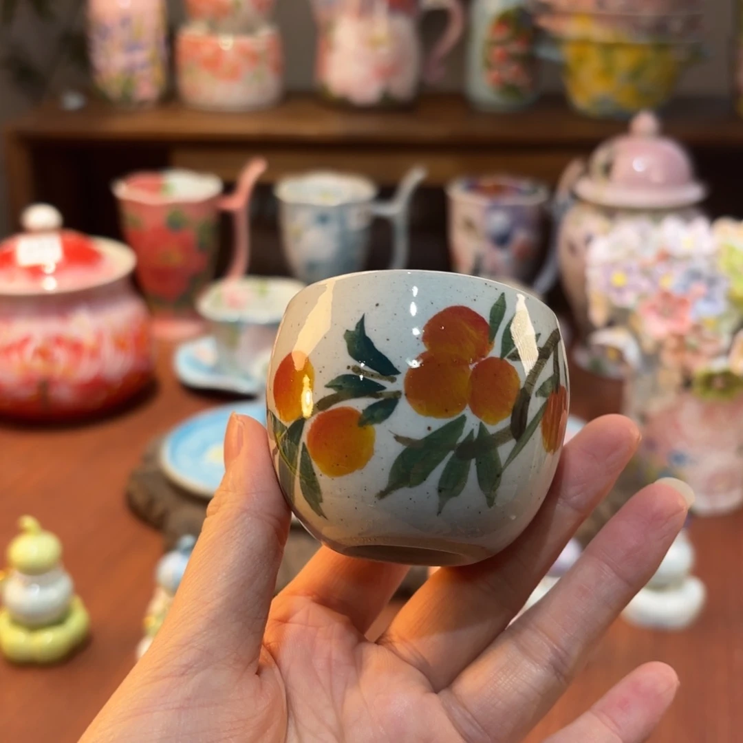 瓷片景德镇手绘高温釉下彩陶瓷茶具