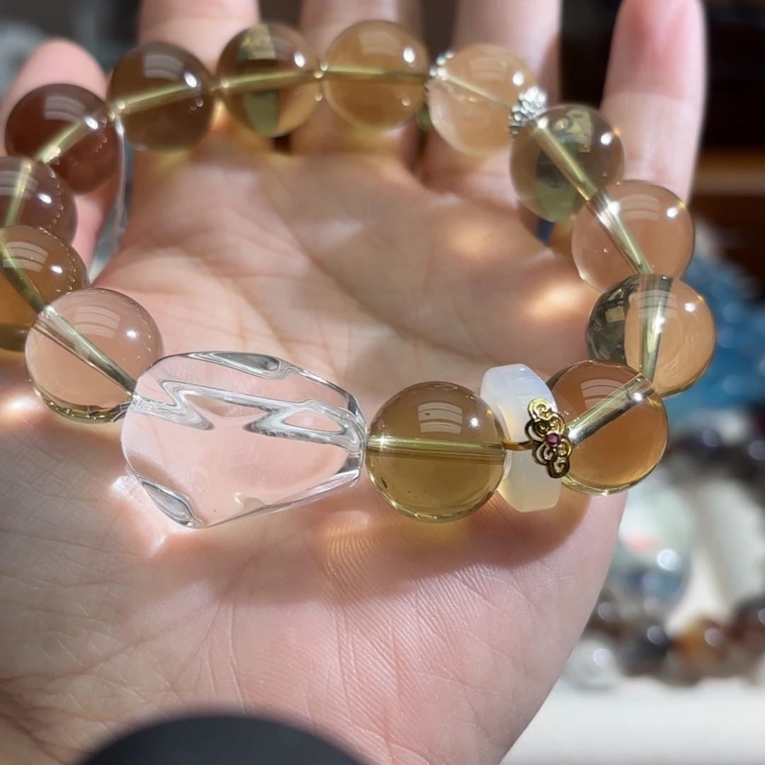 未镶嵌手链水晶黄水晶