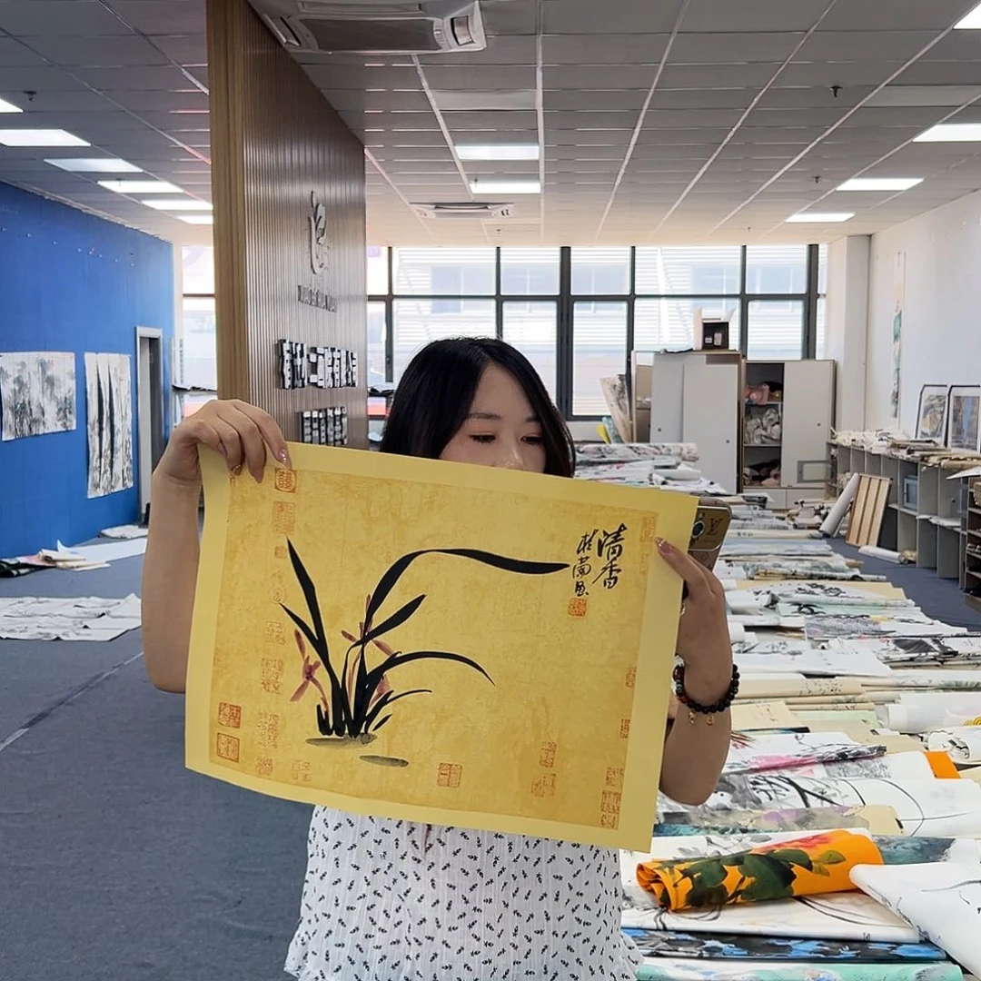 国画国画作品纯手工绘制