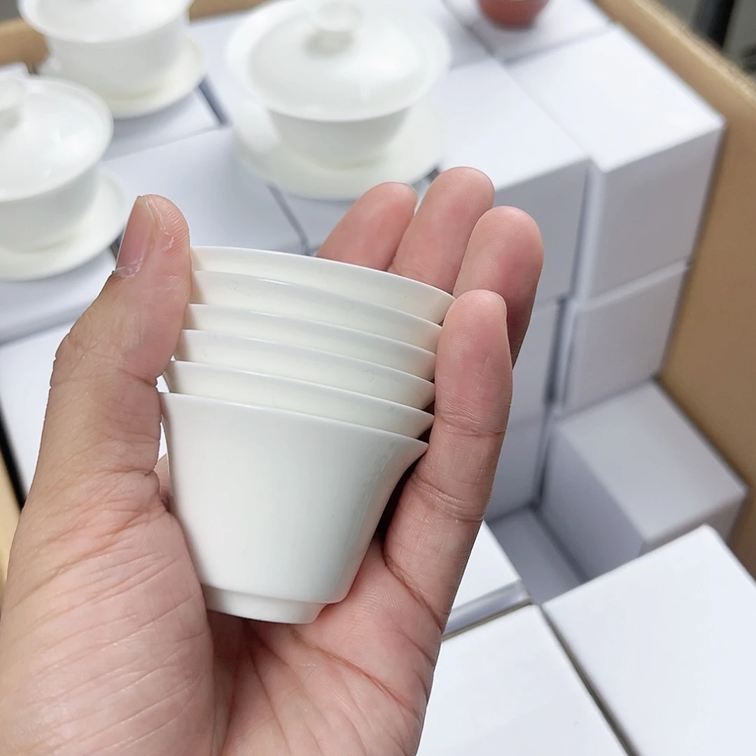 【闪购商品】6个35CC马蹄杯骨瓷超薄胎福利