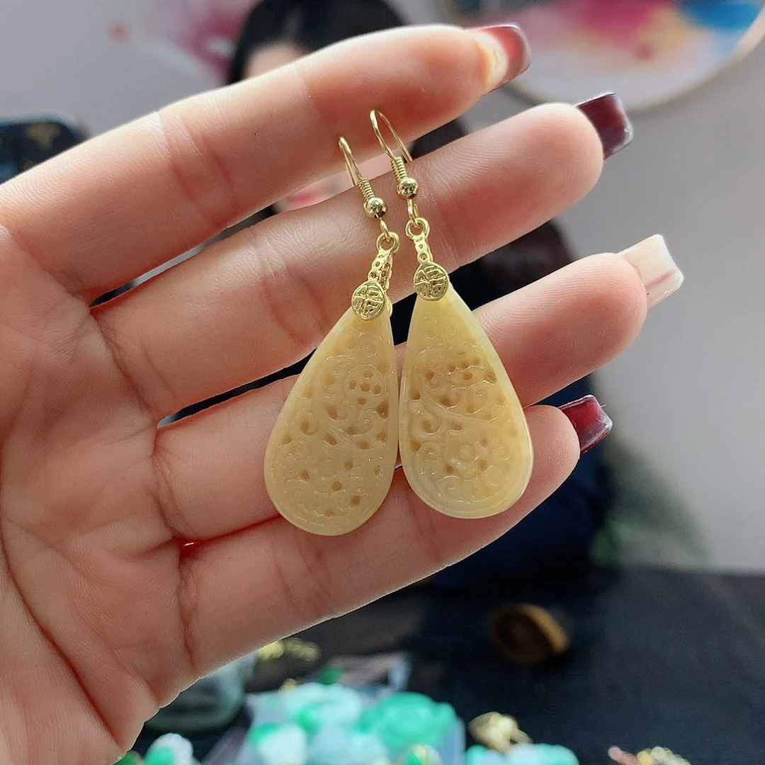 【闪购商品】翡翠耳饰未镶嵌，