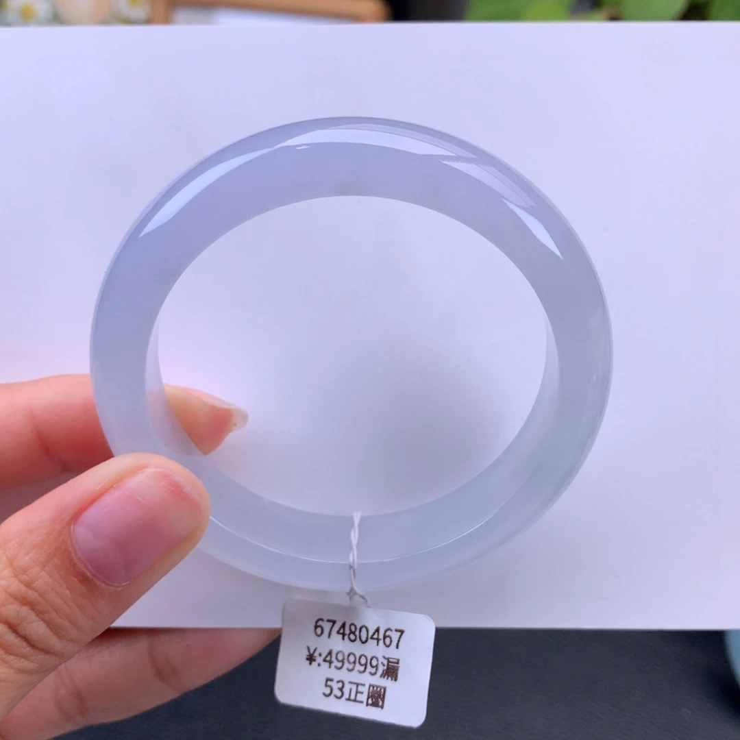 翡翠手镯未镶嵌白冰种水手镯