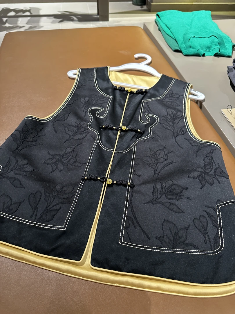 《元青》时尚新中式气质中国风重工刺绣马甲2060
