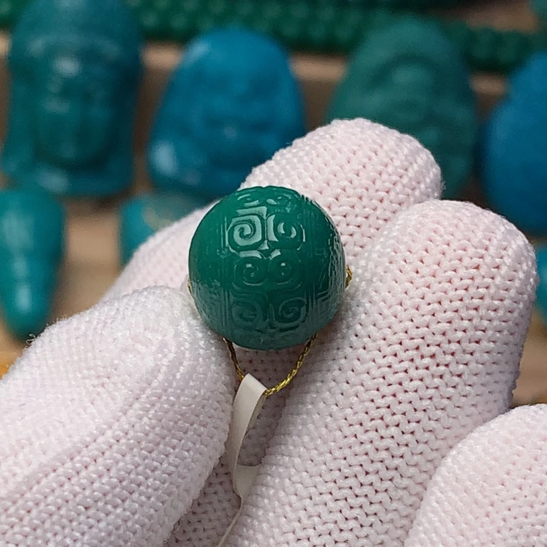 未镶嵌绿松石珠宝奇石13mm