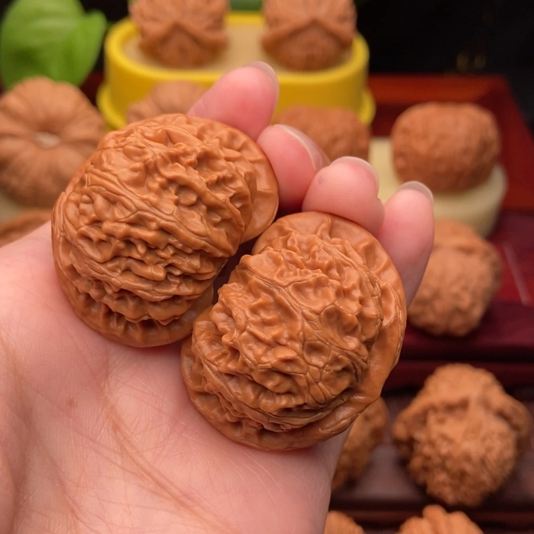把件文玩核桃精品宫灯狮子头40