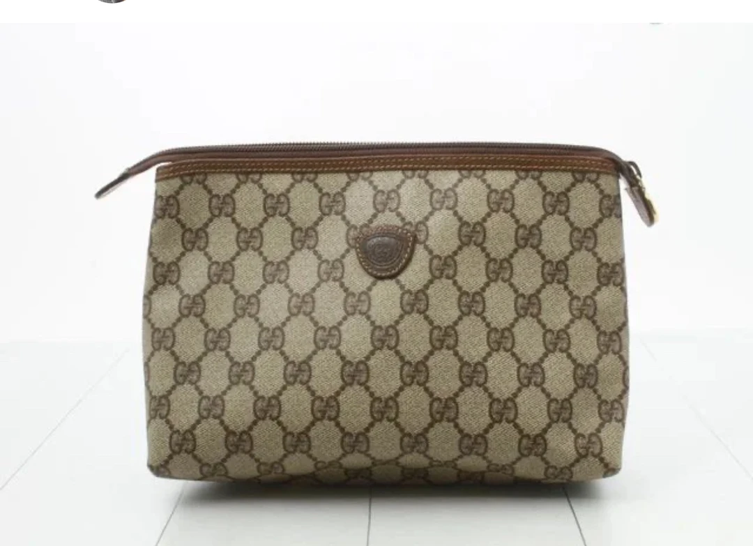 99新 GUCCI/古驰 大吉中古3/Gucci古驰棕色老花邮差包手拿包