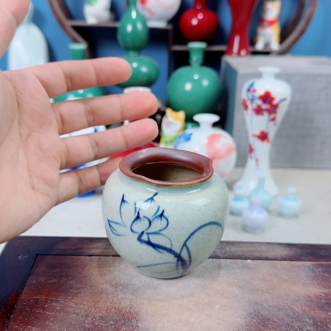 陶瓷手工小花器摆件