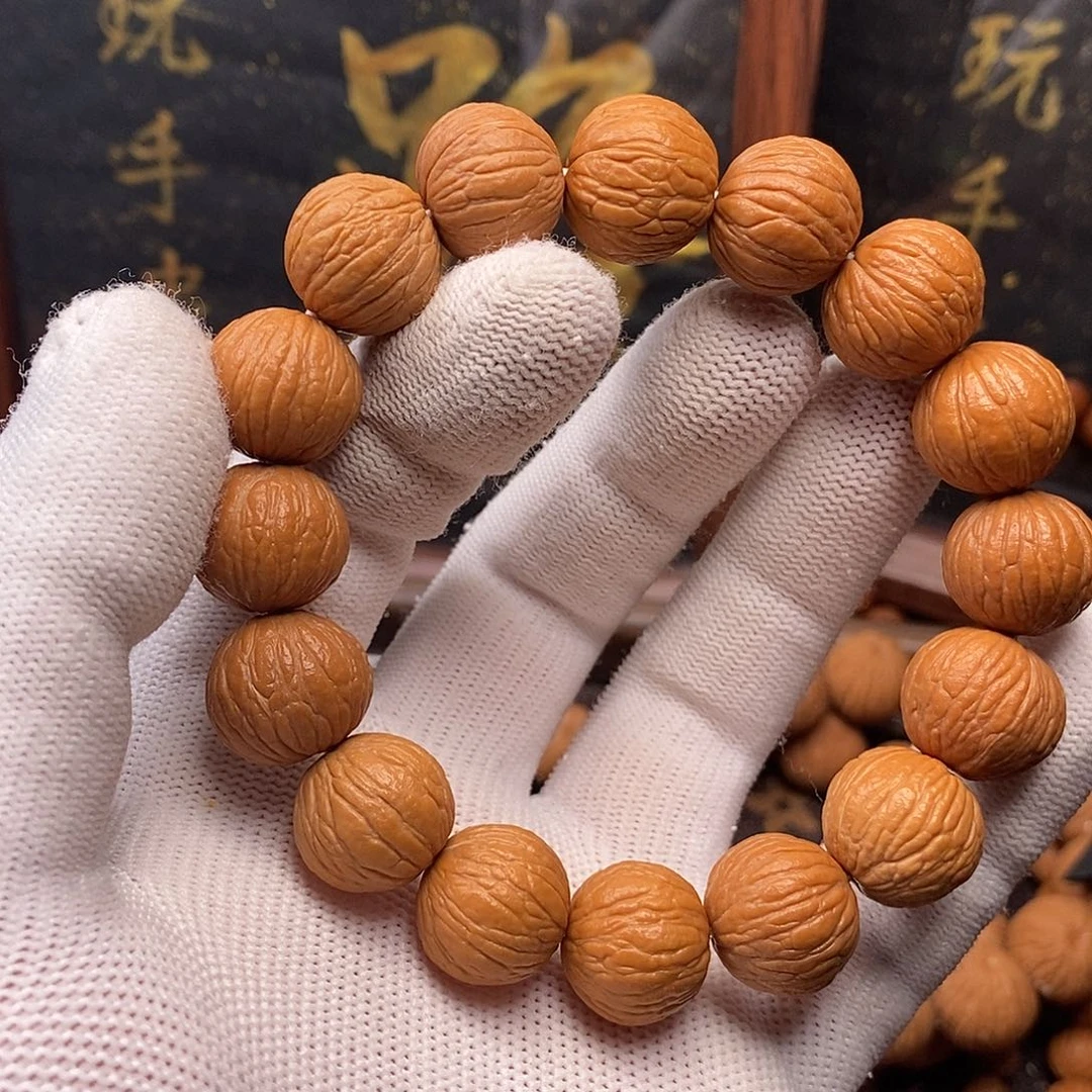 手串猴头核桃凤羽16+mm 精卡精挑
