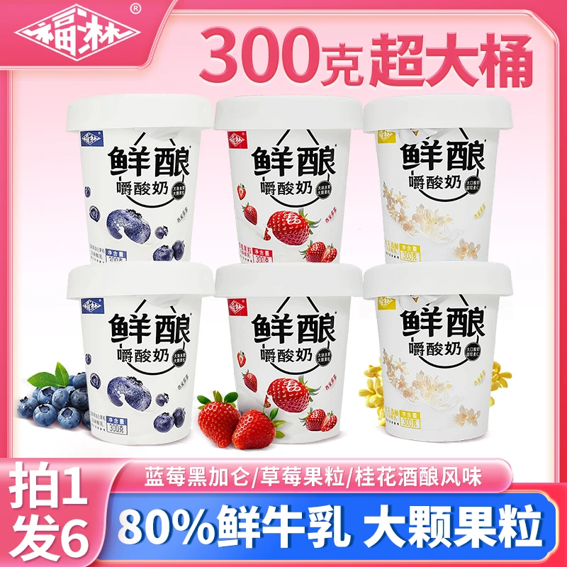 【拍一发6】嚼酸奶生牛乳发酵蓝莓草莓桂花代餐酸奶营养
