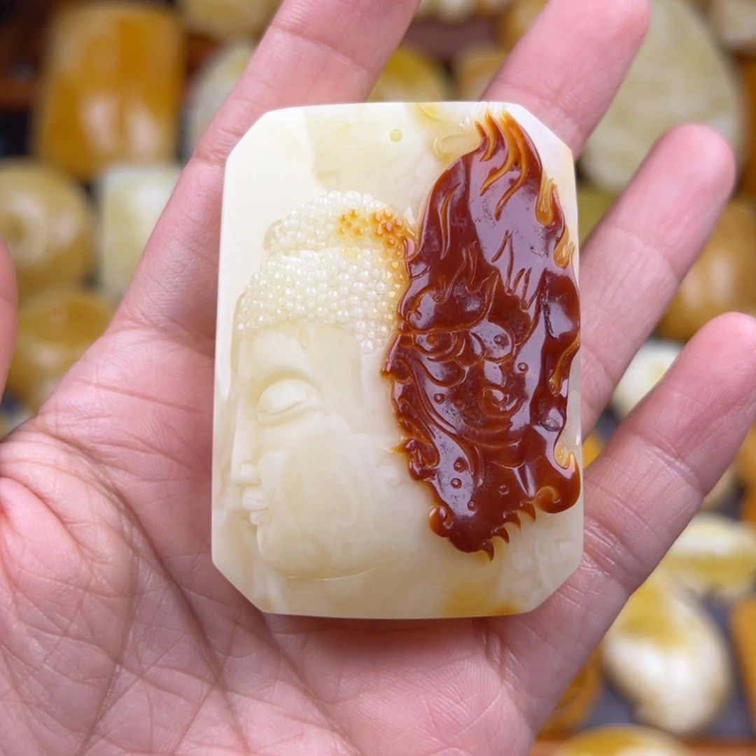 琥珀颈饰未镶嵌纯天然琥珀蜜蜡无优化