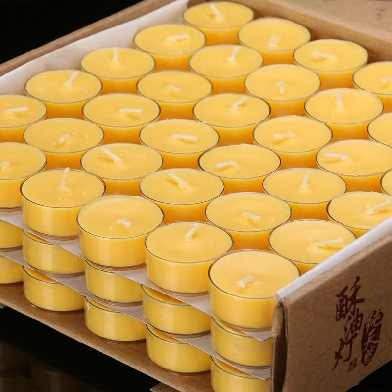 品质保证!胶壳酥油蜡烛灯4小时108粒28粒胶壳植物无烟家用长明灯