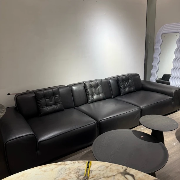 现代豪宅高奢大黑牛沙发