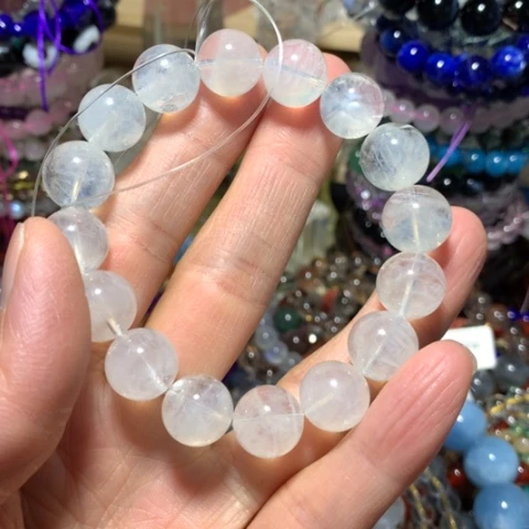 石英石非金属如**是12mm蓝针手串