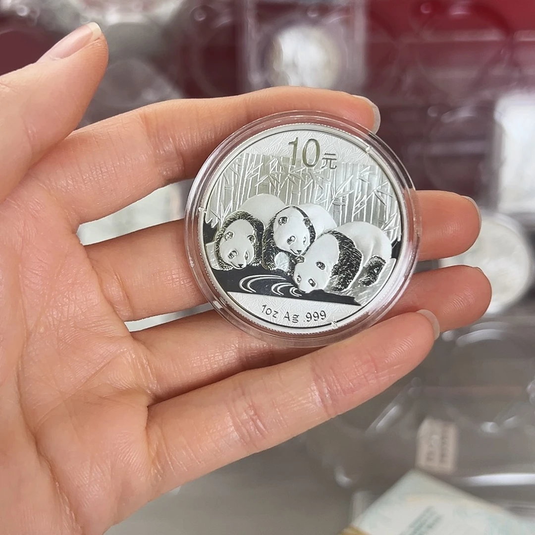 纯银13熊猫银币一盎司