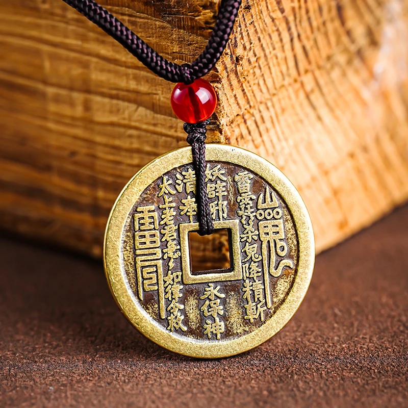 铜吊坠  铜花钱吊坠情侣挂坠