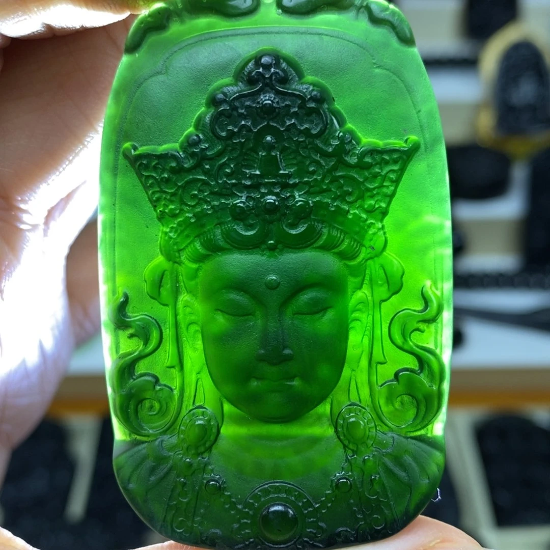 蛇纹石玉未镶嵌吊坠