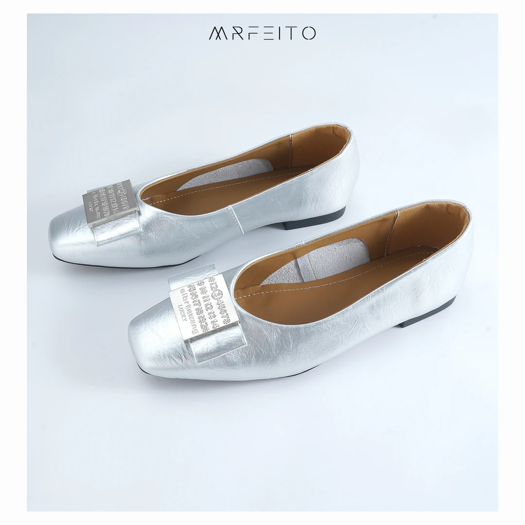 MRFEITO【银色小方糖】时尚简约女士跟鞋H191XI02X32471