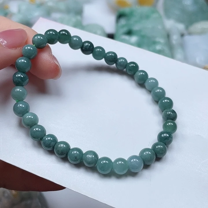 翡翠未镶嵌颈饰卡6mm