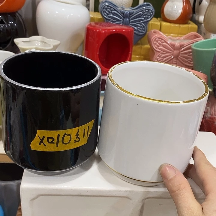 陶盆有孔 瑕疵针孔漏釉介意勿拍外口 10外高11