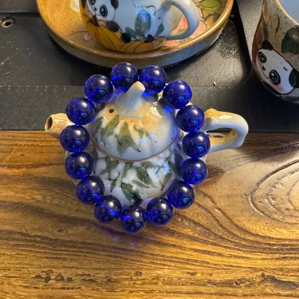 天然蓝水晶手串S-3138