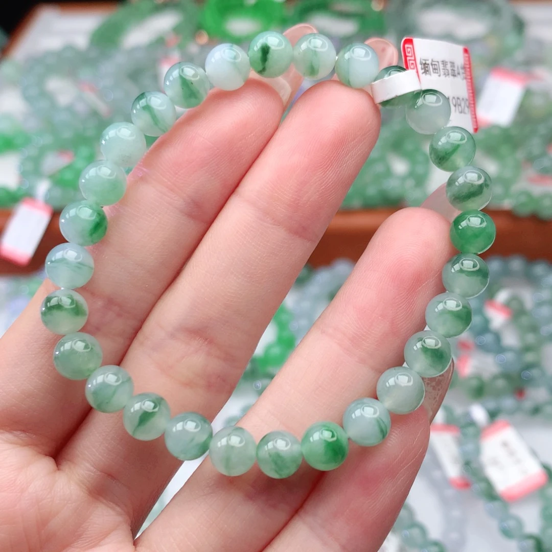 翡翠手链未镶嵌翡翠6.6mm