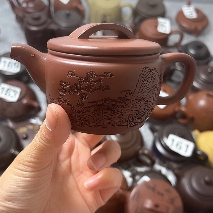 紫砂茶壶紫砂半手