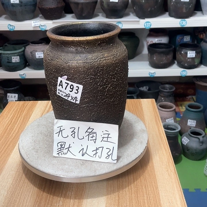 红陶手工制作工艺花盆