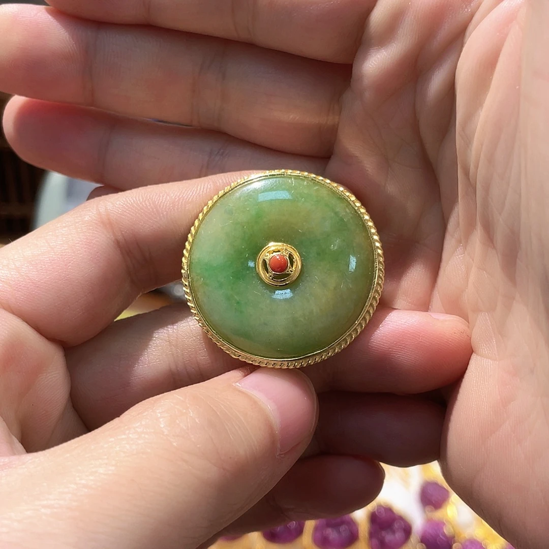 锦纶非金属戒指平安扣