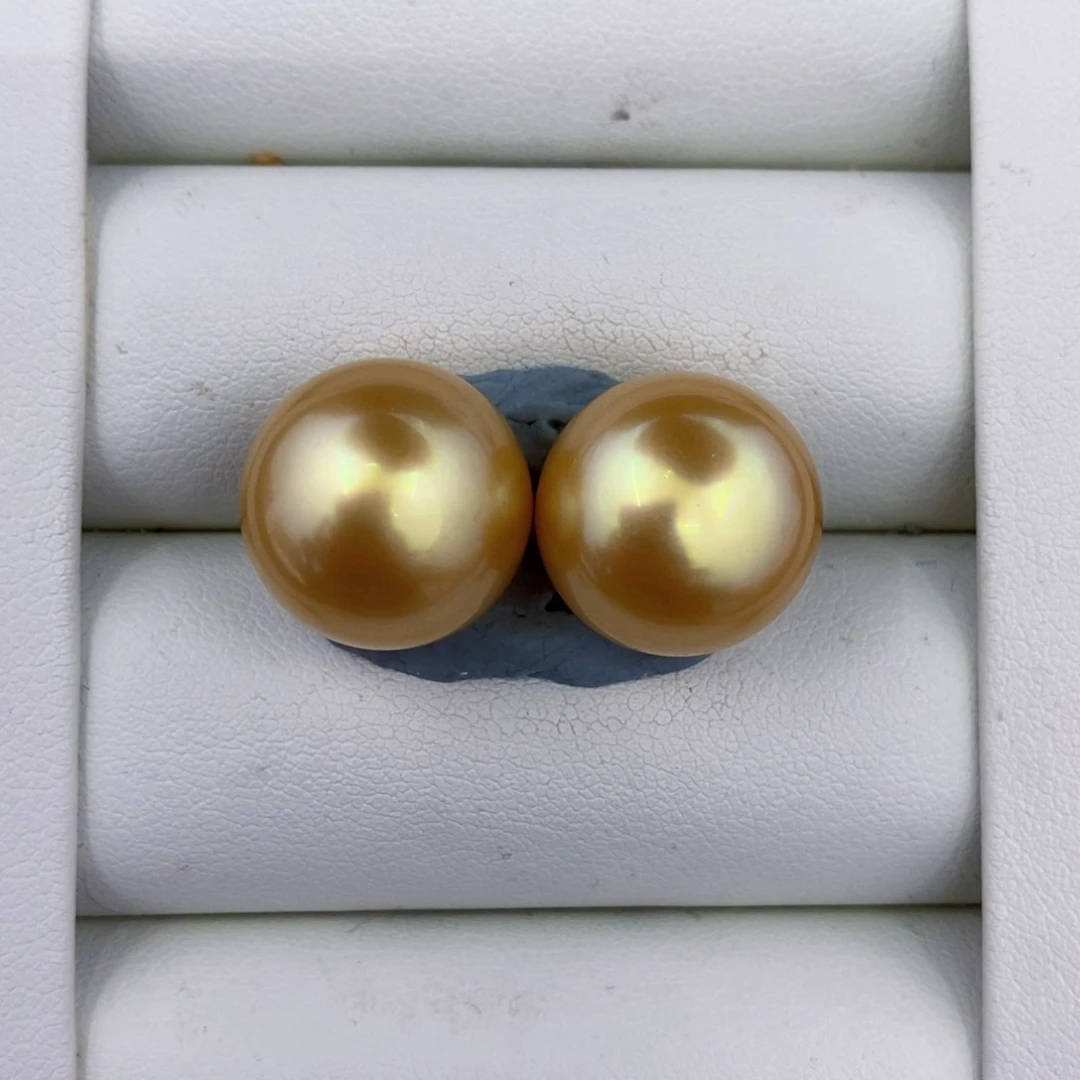 未镶嵌海水珍珠裸珠14-15mm南洋金珠