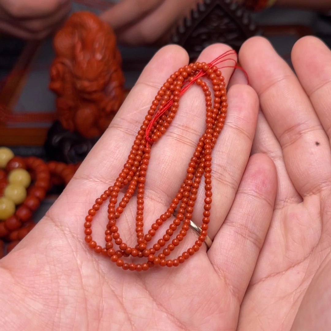 南红玛瑙小米珠卡2.5左右尺寸未镶嵌