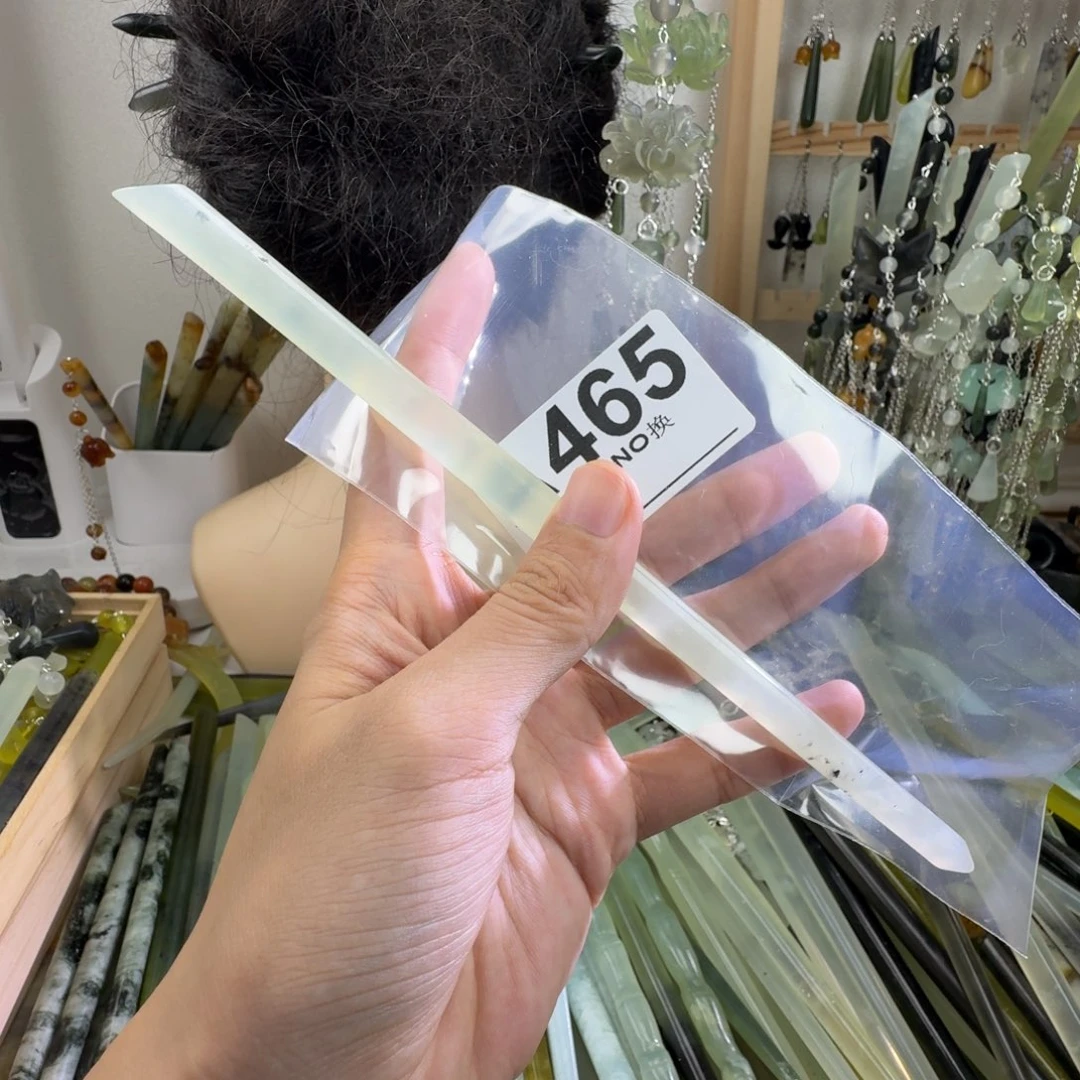 瑞***蛇纹石玉合金发饰