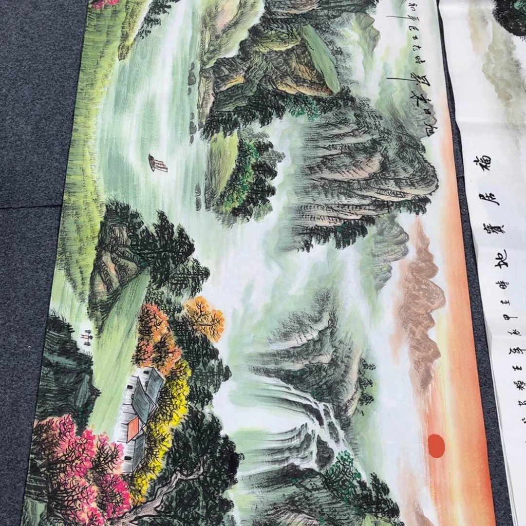 国画山水手绘作品