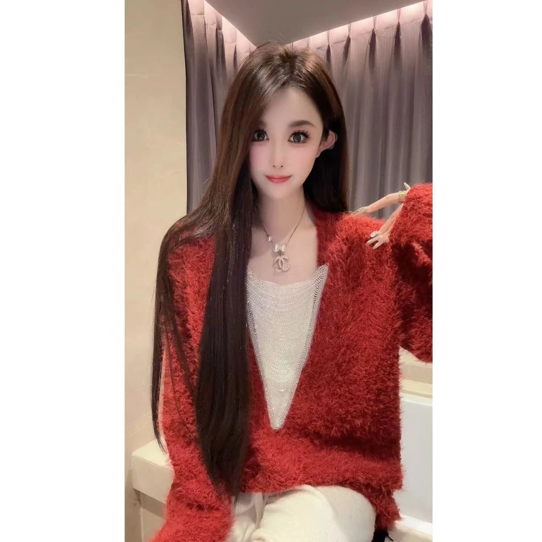 JY&JY橙子大大【红袖添香】重工链条毛毛加厚上衣 16629