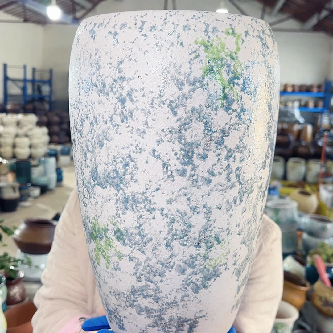 紫砂花盆高33口20