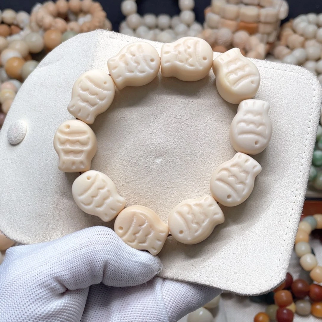 菩提根/象牙果吊坠瑕疵有裂鱼895