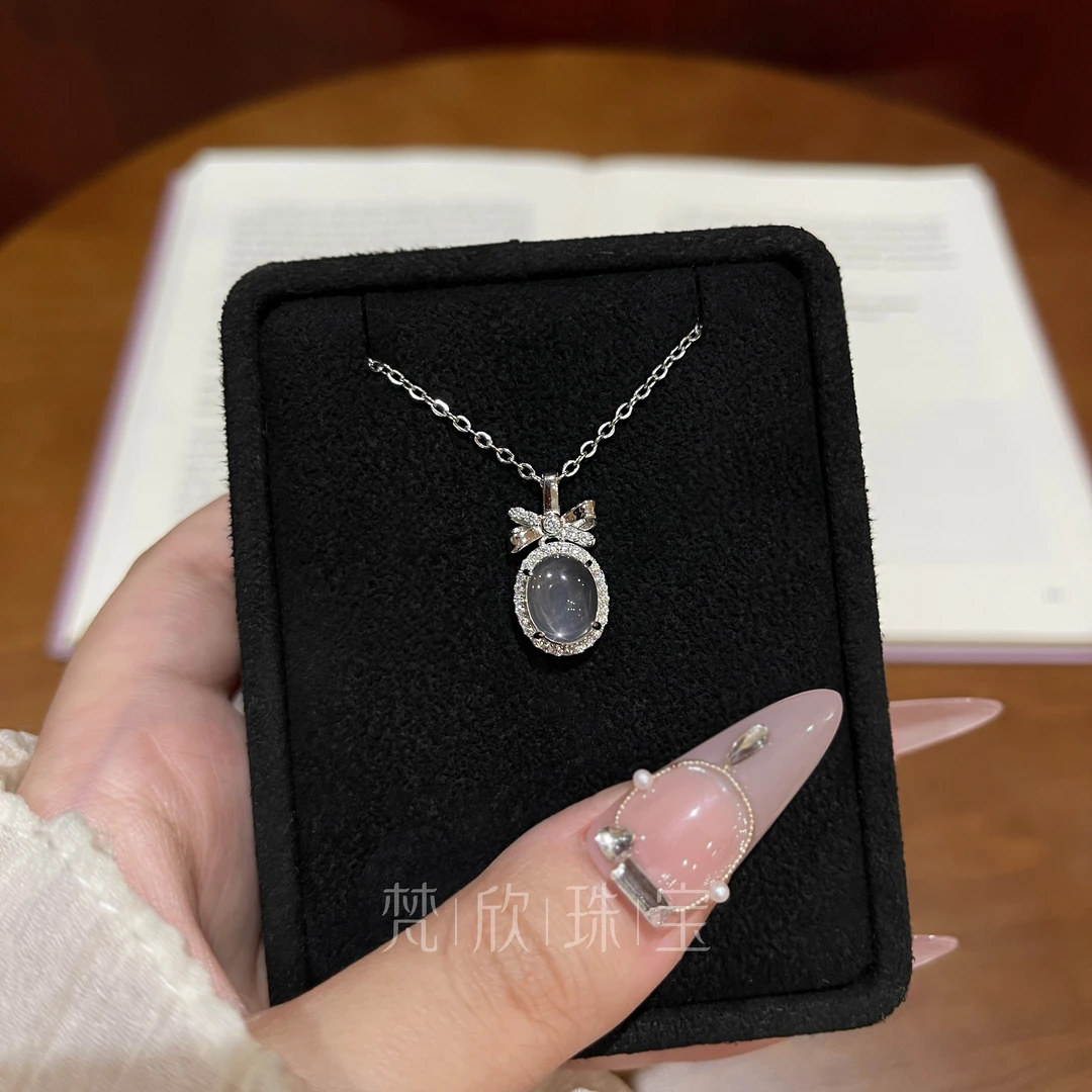 【天然水晶】水晶蝴蝶公主精致925银镶吊坠YA40