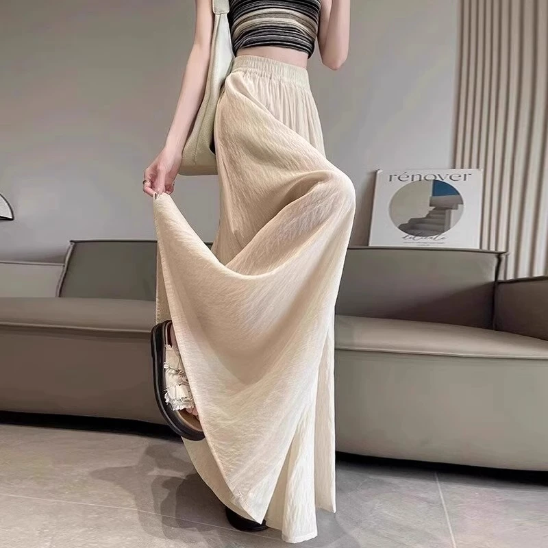 芯娇晴冰丝阔腿裤裙女士夏季薄款防晒裤宽松显瘦麻料裤子山本裙裤