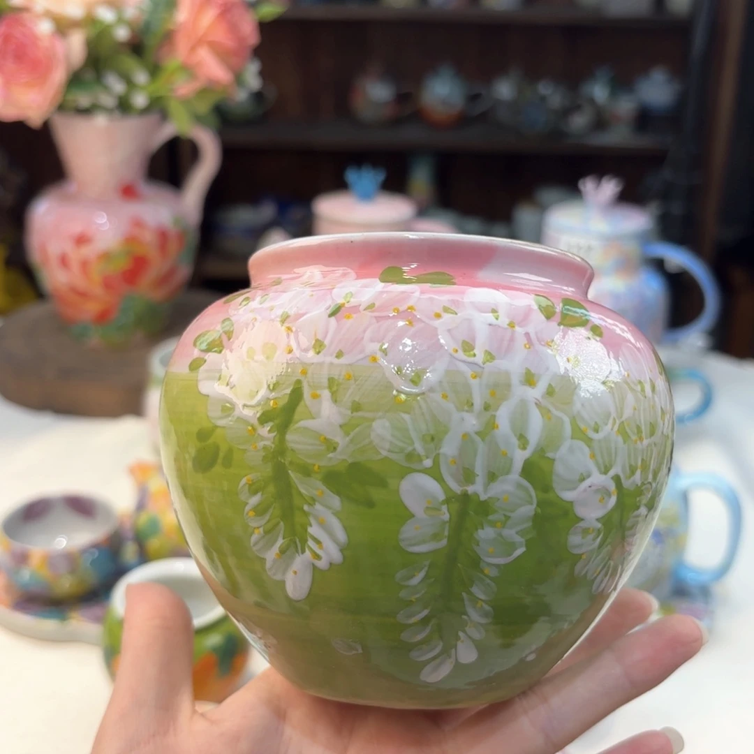 景德镇手绘高温釉下彩陶瓷茶具