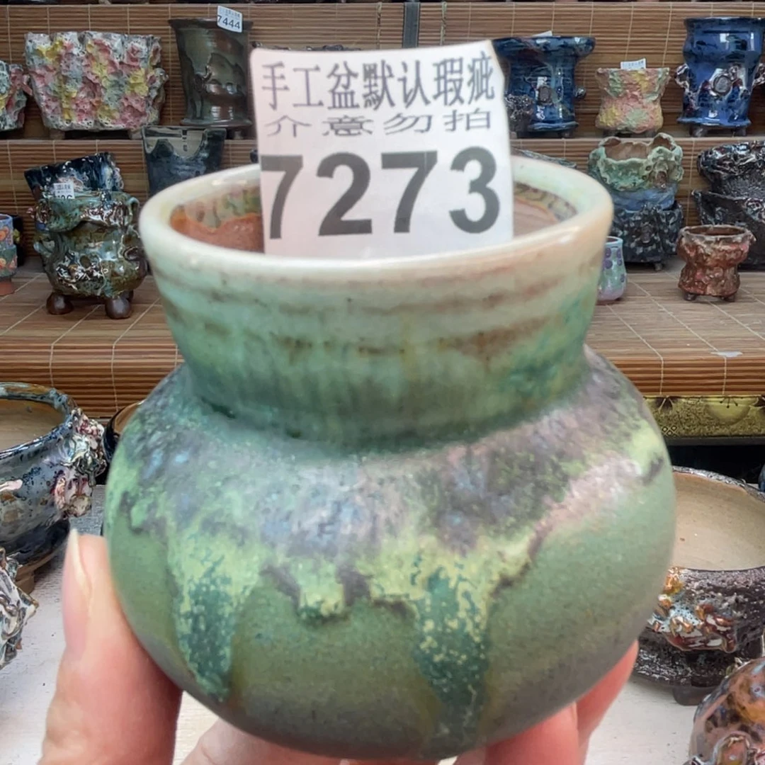 手工花盆默认瑕疵完美者勿拍