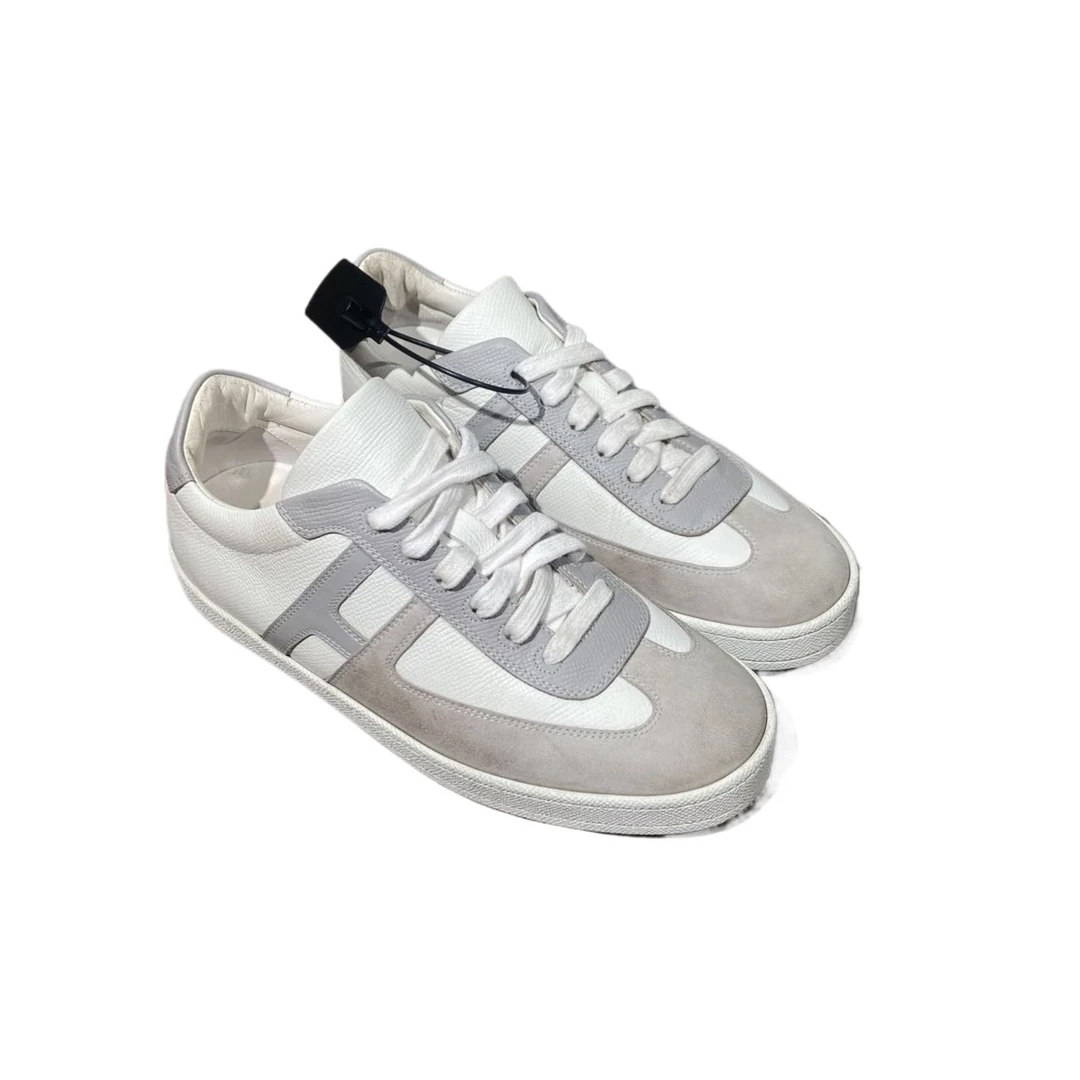 95新 Hermes/爱马仕 36.5码 HERMES/爱马仕 白色拼接板鞋 re9215
