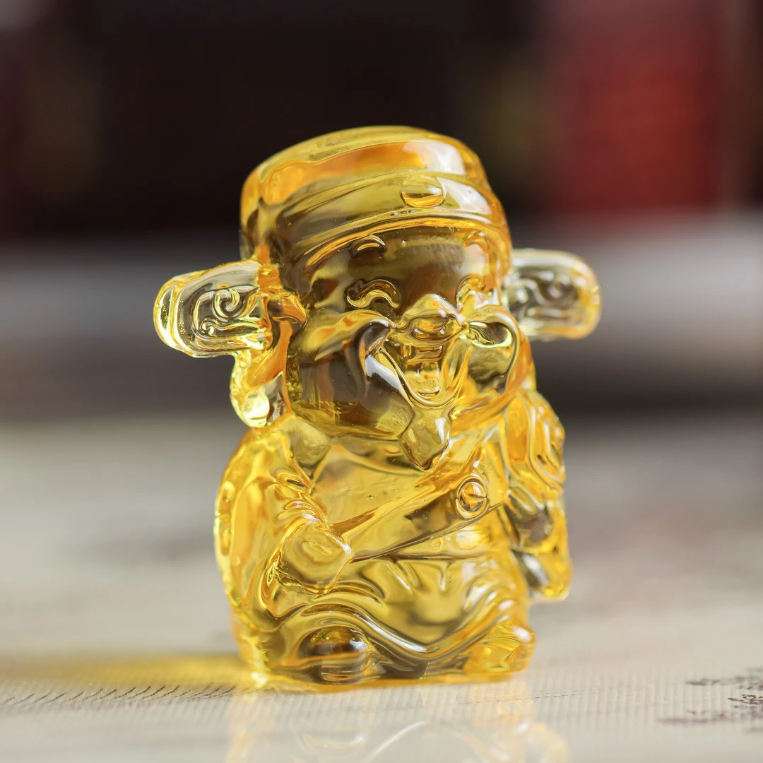 琉璃水晶财神摆件