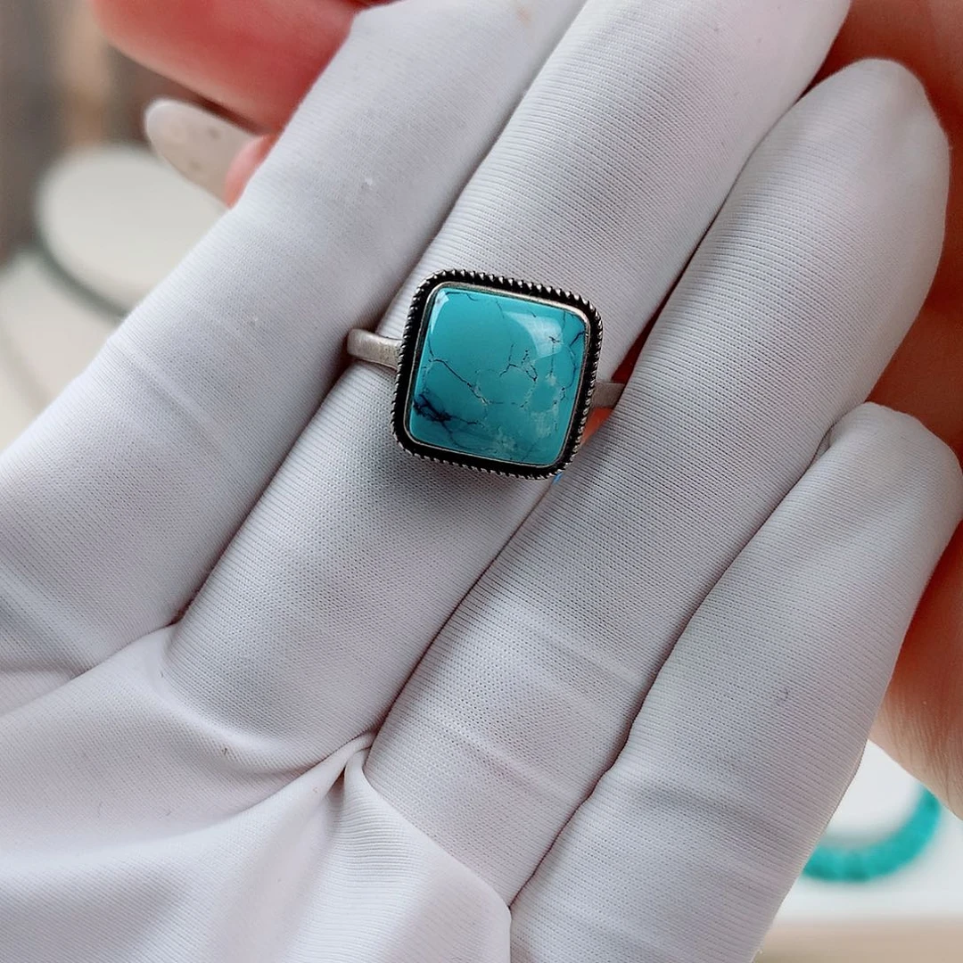 绿松石银S925镶嵌珠宝奇石