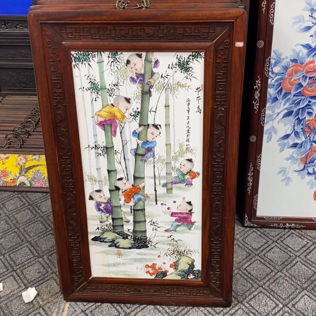 瓷片100*60 景德镇瓷板画柴窑烧制