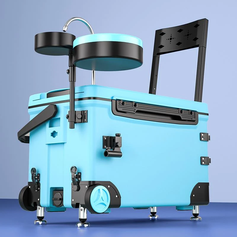 德国新款钓箱全套超轻多功能台钓箱带轮可坐渔具装备钓鱼箱免安装