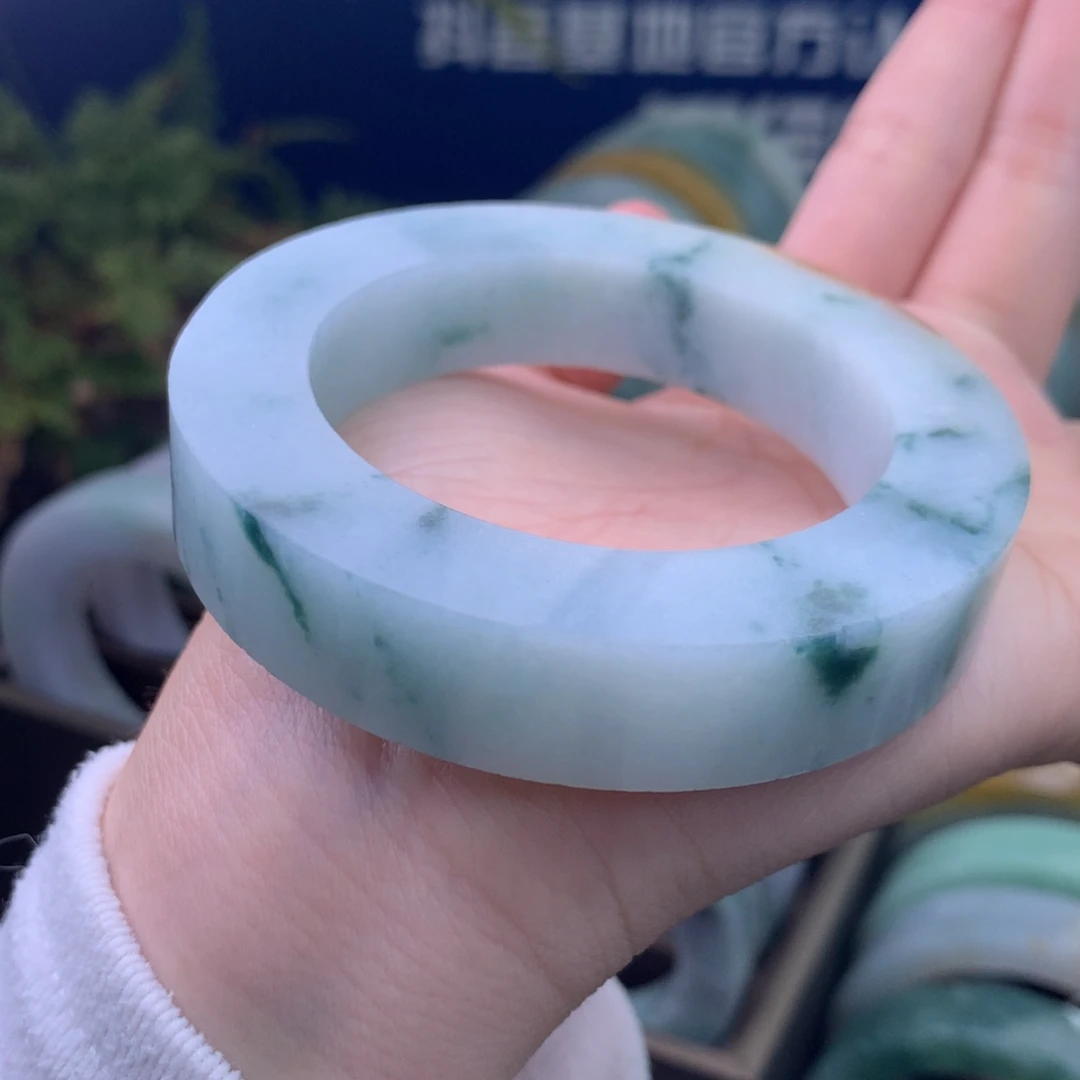 定制翡翠未镶嵌手镯定制不退不换