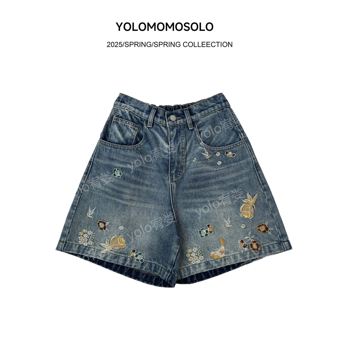 YOLO清仓专属时尚休闲百搭女士夏季破洞海底隧道 牛仔短裤MM822