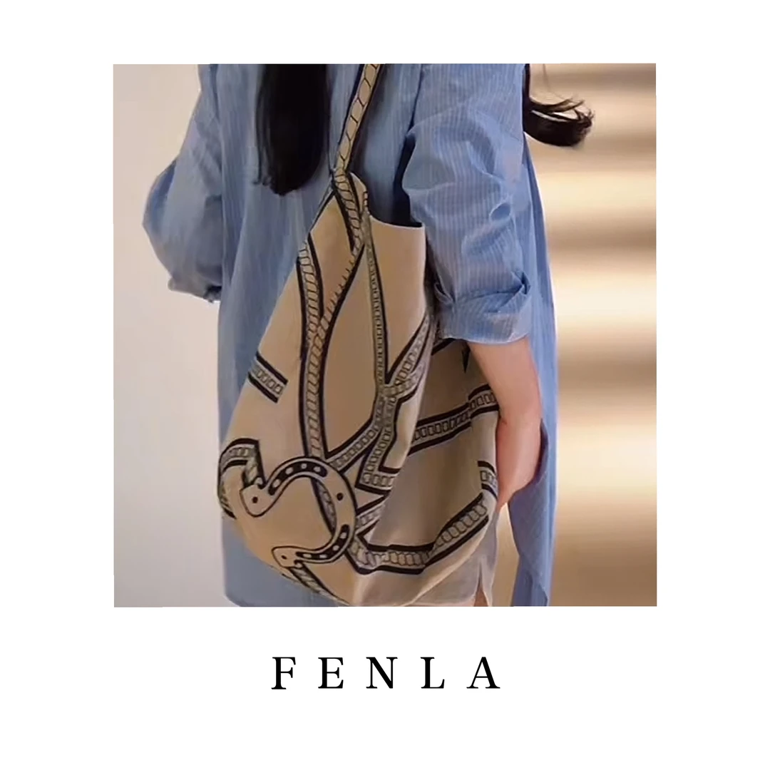 【惠姐私服】小众慵懒包帆布单肩图腾包大容量手提托特包 118